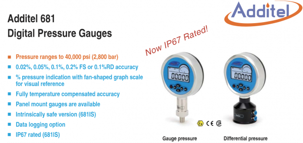 đồng hồ đo áp suất điện tử chính xác cao Additel 681 