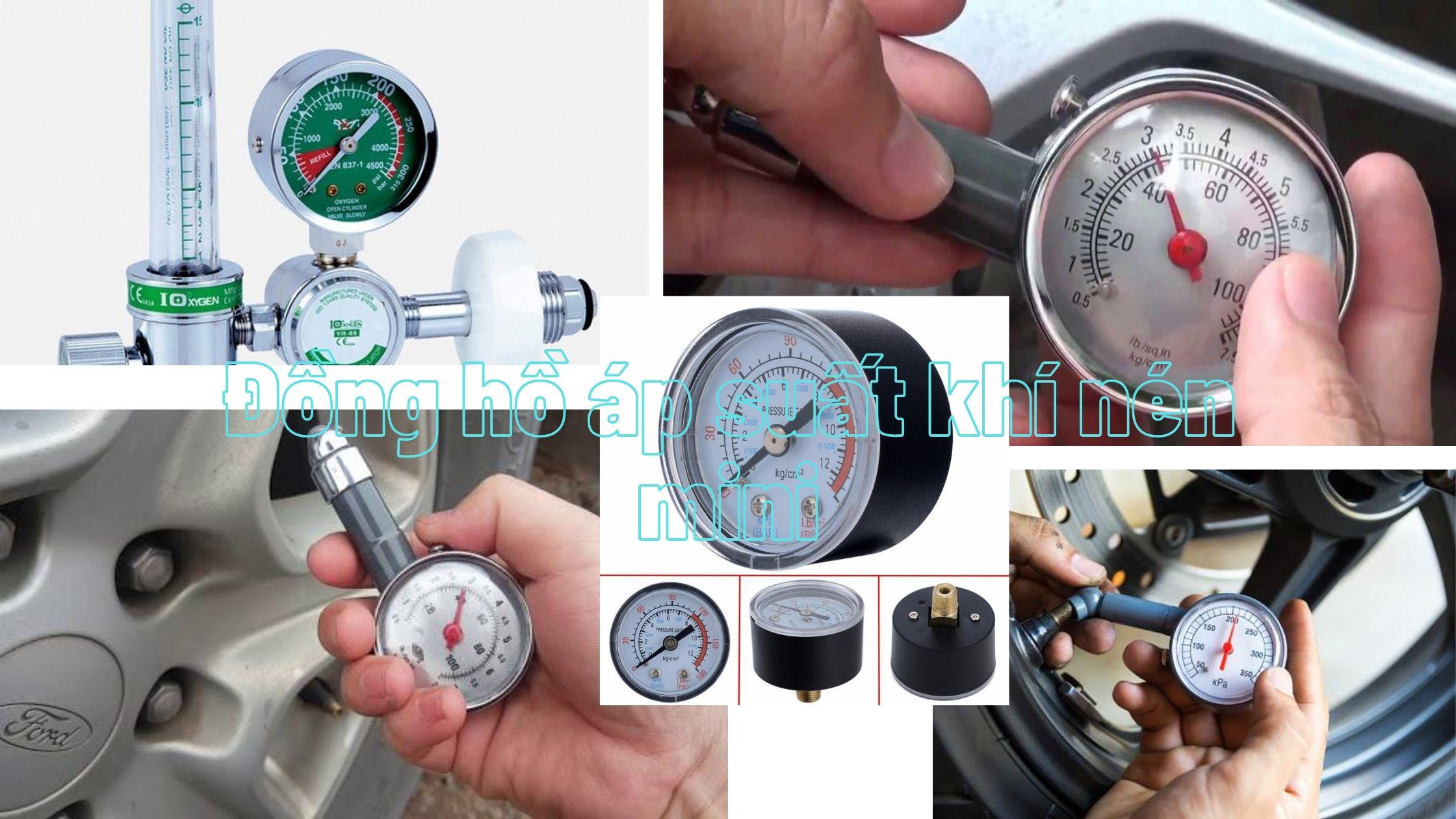 Đồng hồ đo áp suất khí nén mini