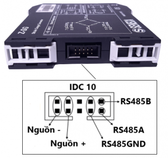 Cổng IDC 10 để kết nối RS485 của bộ chuyển đổi Z-SG