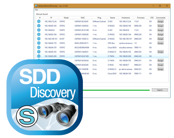 Phần mềm Seneca Discovery Device