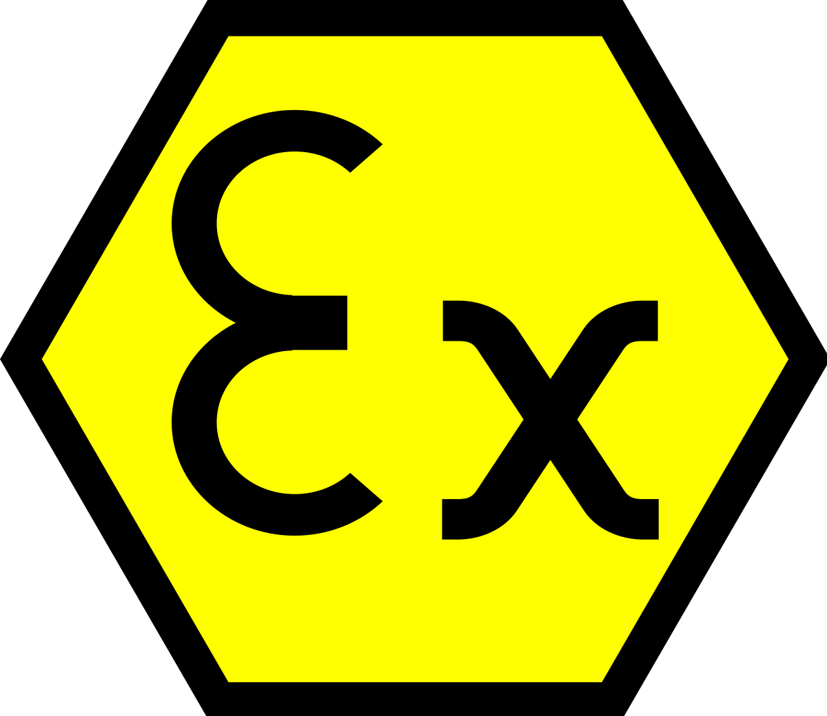 Logo Atex Ex trên các thiết bị phòng nổ